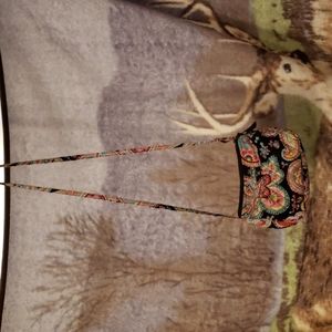 Vera Bradley small crossbody yellow and black Paisley